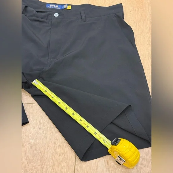 Polo Ralph Lauren 9.5” Swim Trunks Black Stretch Shorts 36